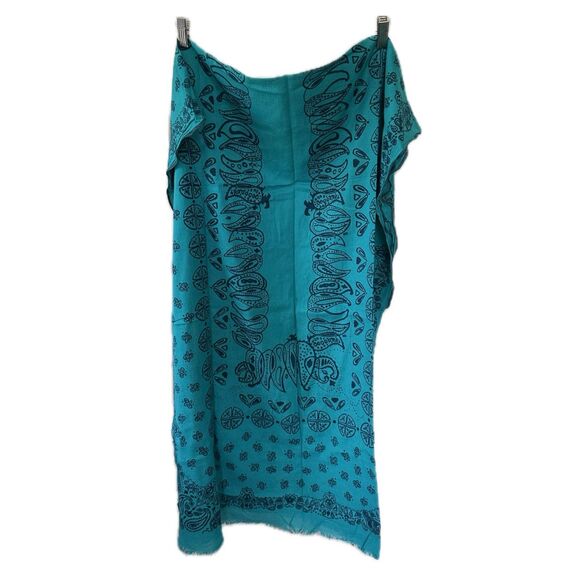 Unbranded Southwestern Inspired Frayed Hem Scarf Head Wrap One Size - Picture 1 of 3